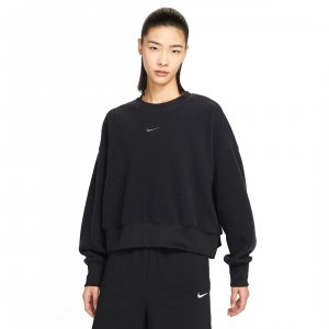 Свитшот Sportswear Plush Women's Mod Crop Crew-Neck, черный/темно-серый Nike