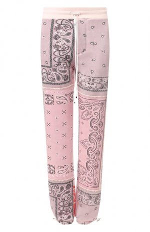 Хлопковые брюки Amiri. Цвет: розовый