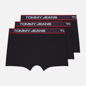 Комплект мужских трусов 3-Pack New York Logo Tape Trunks Tommy Hilfiger Underwear. Цвет: чёрный