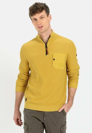Вязаный свитер AUS ZERTIFIZIERTEM , цвет lemon camel active