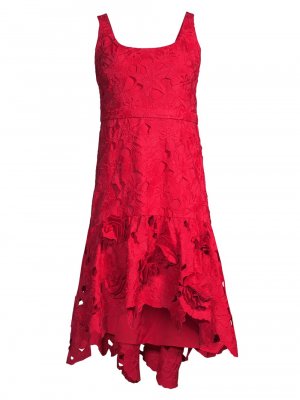 Платье Abigail из хлопка с вырезами и цветочным принтом , красный Ungaro