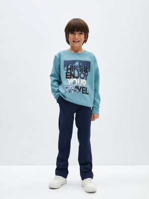 Базовые спортивные штаны для мальчиков с эластичной резинкой на талии , к.темно-синий LCW Kids