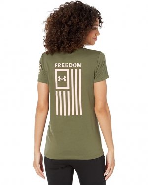 Футболка New Freedom Flag T-Shirt, цвет Marine OD Green/Pink Sands Under Armour