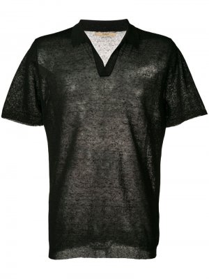 Полупрозрачная рубашка-поло Nuur. Цвет: черный