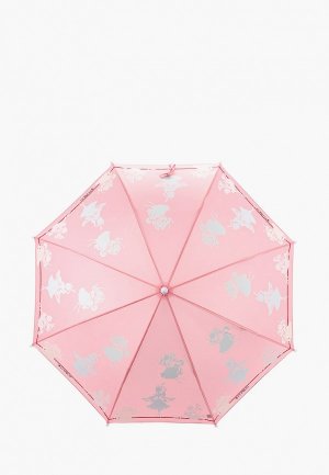 Зонт-трость Flioraj с проявляющимся рисунком от воды. Цвет: розовый