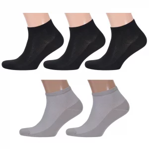 Комплект носков мужских 5-М-237 черных; бежевых 27-29 Rusocks. Цвет: черный; бежевый
