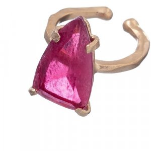 Кольцо , разъемное, с кристаллом, ES-ANM32 лиловый Estrosia