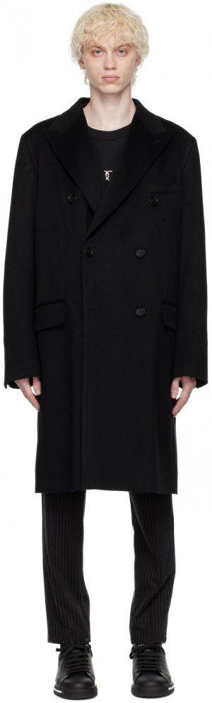 Черное деконструированное пальто Dolce&Gabbana