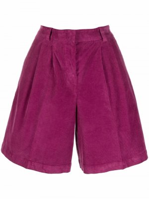 Вельветовые шорты А-силуэта Pt01. Цвет: фиолетовый