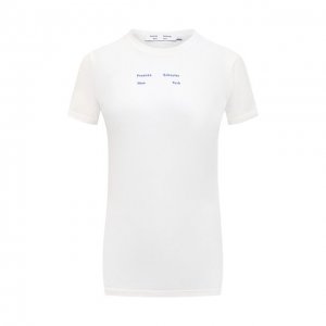 Хлопковая футболка Proenza Schouler White Label. Цвет: белый