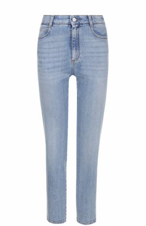 Укороченные джинсы-скинни с потертостями Stella McCartney. Цвет: голубой