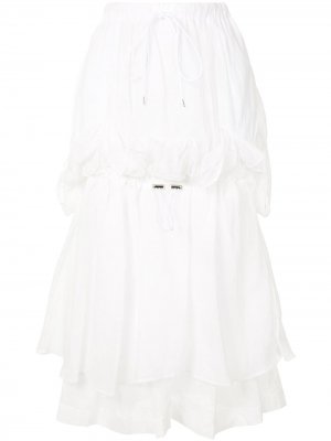 Многослойная юбка с оборками Enföld. Цвет: белый