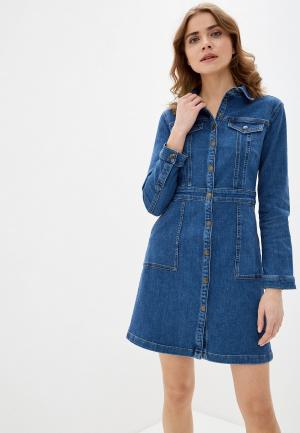 Платье джинсовое Marks & Spencer. Цвет: синий