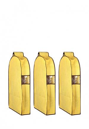 Комплект чехлов для верхней одежды 3 шт. El Casa MP002XU0CRYJ. Цвет: желтый