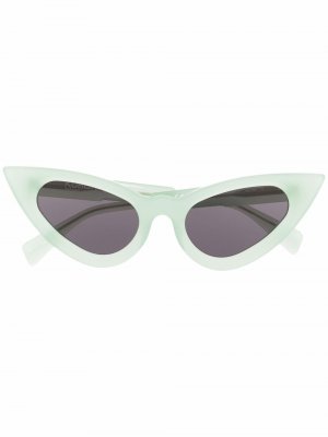 Солнцезащитные очки в оправе кошачий глаз Kuboraum. Цвет: зеленый