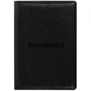 Обложка для паспорта , черный STAFF. Цвет: черный/белый