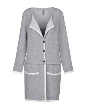 Легкое пальто CRISTINA GAVIOLI COLLECTION. Цвет: серый