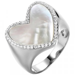 Серебряное кольцо с перламутром PI-R02679-X-W-PN-X-W Fresh. Цвет: серебристый