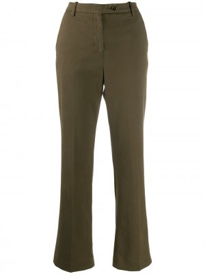 Расклешенные брюки с заниженной талией Aspesi. Цвет: коричневый