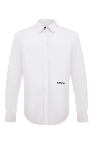 Хлопковая рубашка Helmut Lang. Цвет: белый