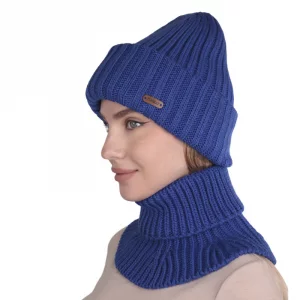 Комплект шапка и снуд женский 4719/4716 ярко-синий Flioraj. Цвет: синий
