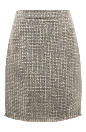 Шерстяная юбка Akhmadullina. Цвет: серый