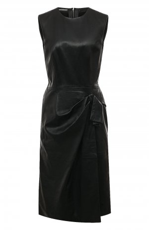 Кожаное платье Alberta Ferretti. Цвет: чёрный