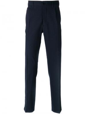 Классические прямые брюки Mp Massimo Piombo. Цвет: синий