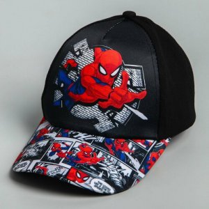 Кепка летняя, размер 52/56, мультиколор Marvel. Цвет: черный/красный/синий