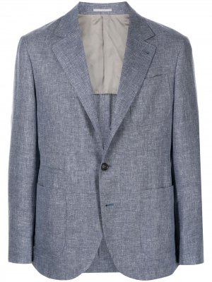 Однобортный пиджак Brunello Cucinelli. Цвет: синий