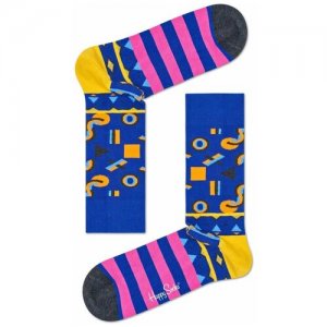 Яркие носки унисекс Mix Max Sock с миксом узоров Happy socks | Чулки и колготки разноцветный 29. Цвет: розовый/желтый/оранжевый/черный/красный