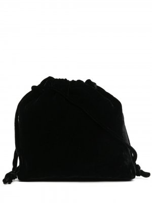 Бархатная сумка-ведро Aspesi. Цвет: черный