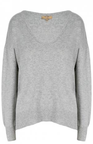 Кашемировый пуловер свободного кроя с круглым вырезом Back Label. Цвет: серый