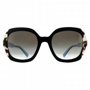 Квадратные черные лазурные пятнистые коричнево-серые солнцезащитные очки с градиентом , черный Prada