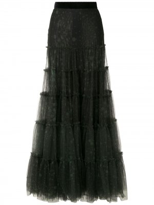 Длинная юбка из тюля Eva. Цвет: черный