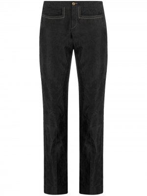 Укороченные прямые брюки 1990-х годов Gucci Pre-Owned. Цвет: серый