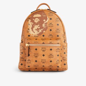 Рюкзак x A Bathing Ape Stark из искусственной кожи Mcm, цвет cognac MCM