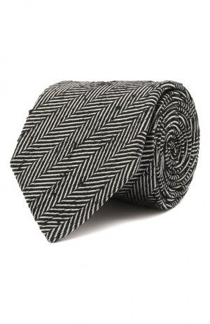Шелковый галстук Brioni. Цвет: чёрно-белый
