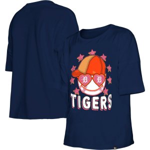 Молодежная футболка New Era для девочек Detroit Tigers Team с короткими рукавами