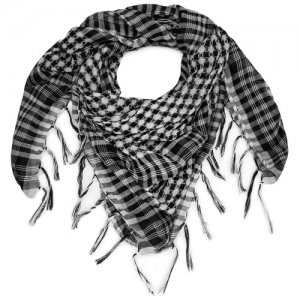 Платок-шарф арафатка (шемаг, куфия)Черно-белый Выживай. Цвет: черный/белый