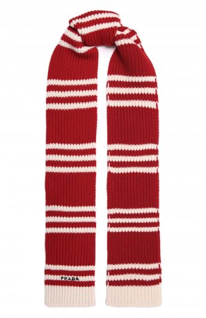 Кашемировый шарф Prada. Цвет: красный