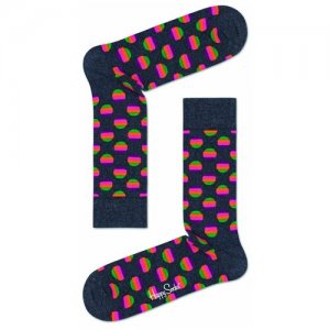 Носки , размер 36-40, коралловый, розовый, мультиколор Happy Socks. Цвет: оранжевый
