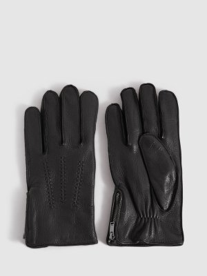 Кожаные перчатки Айовы , черный Reiss