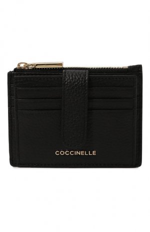 Кожаный футляр для кредитных карт Coccinelle. Цвет: чёрный