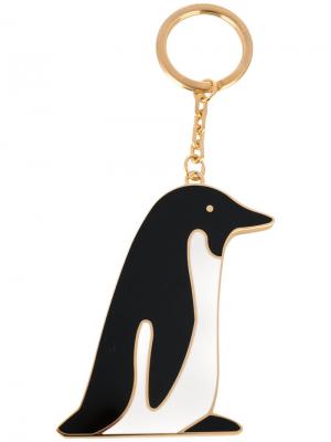 Брелок с подвеской-пингвином Thom Browne. Цвет: чёрный