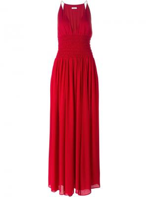 Вечернее платье со сборками Issa. Цвет: красный