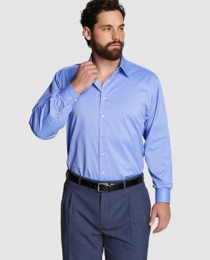 Обычная мужская рубашка больших размеров , синий Mirto