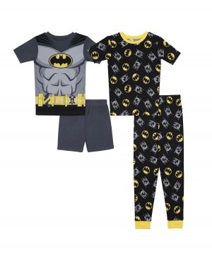 Пижамный комплект с короткими рукавами для больших мальчиков, 4 предмета Batman