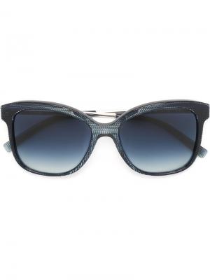 Солнцезащитные очки с массивной оправой Jil Sander. Цвет: синий
