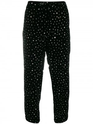 Декорированные укороченные брюки Roseanna. Цвет: черный